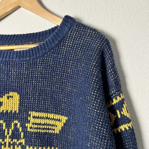 Levi’s Thunderbird Totem Two Tone Pullover Sweater Classic Retro‎ Size Medium - Picture 2 of 8